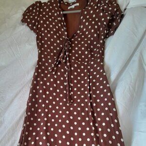 Reformation Reeds Dress Au Lait - Size 4